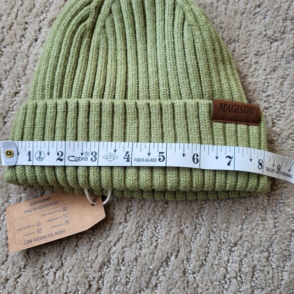Women’s Lined Warm Beanie – Merino Wool – Light Green – Size M – NWT - Picture 8 of 10